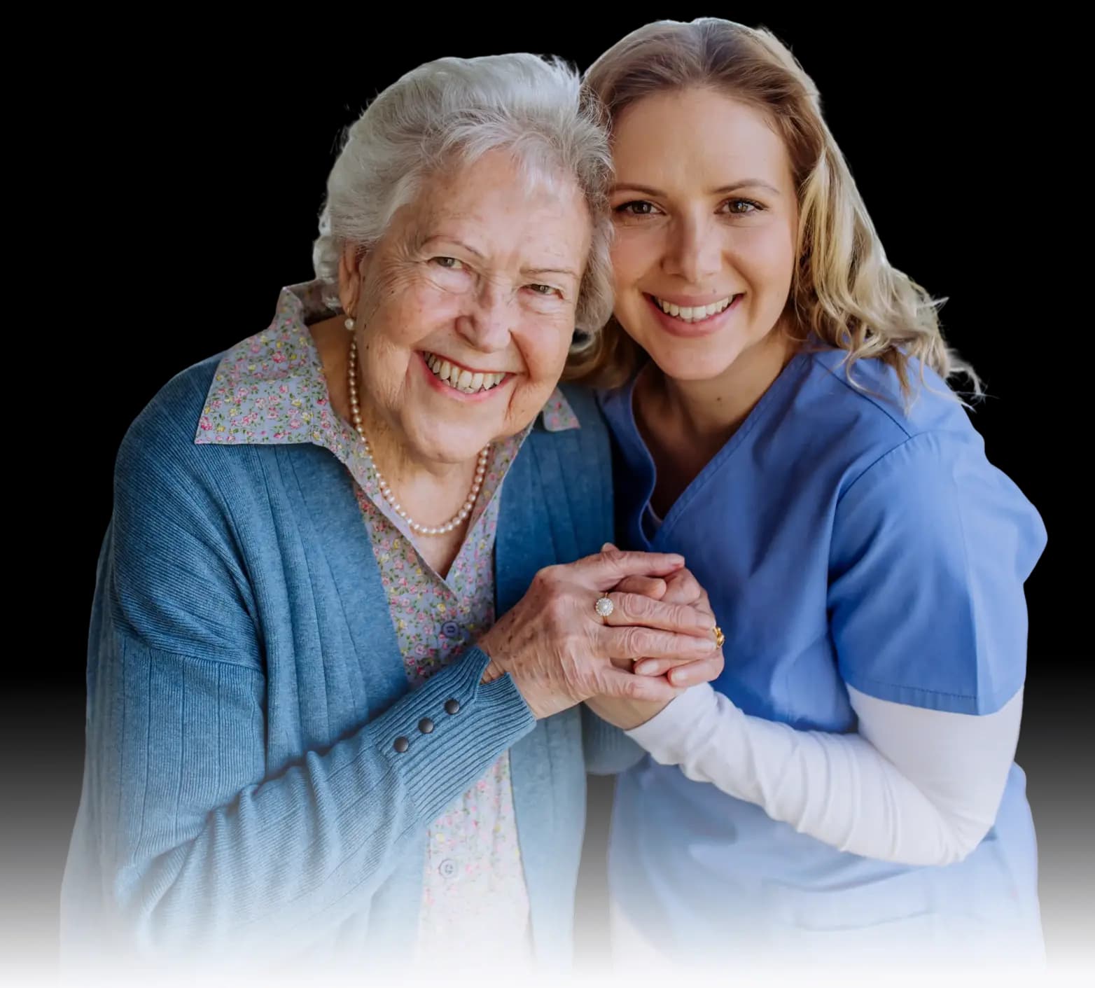 Caregiver smiling