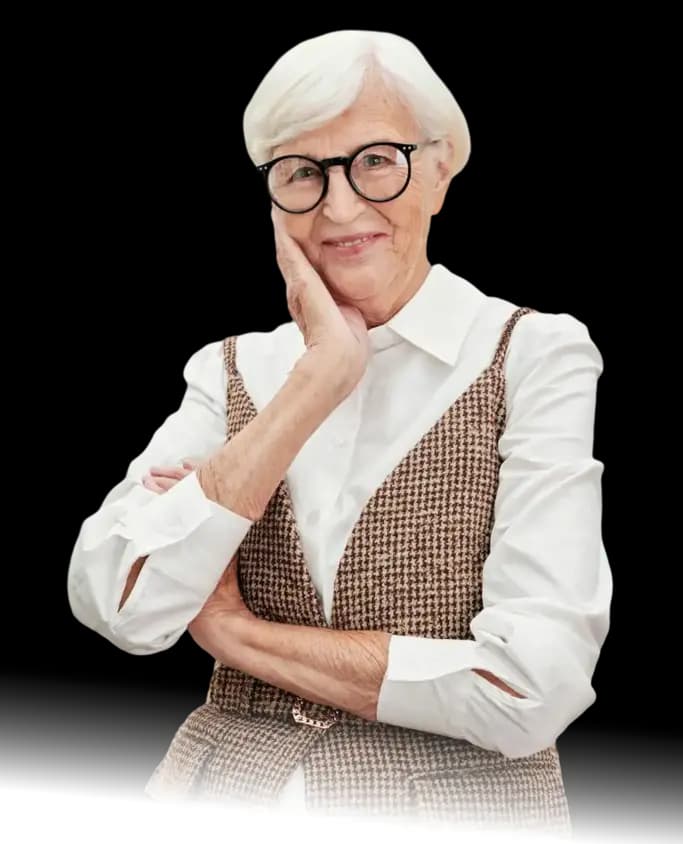 Happy senior at home